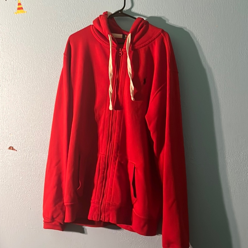 Red polo jacket